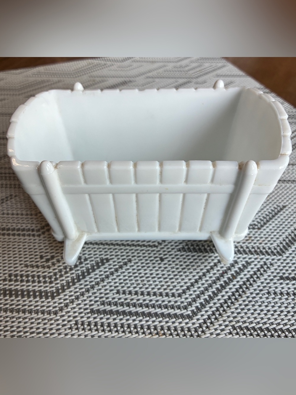 Small White Ceramic Planter / Trinket Dish
